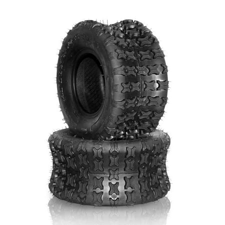 Ktaxon 18×9.50-8 ATV/UTV Tires Set of 2, 4PR Tubeless All-Terrain Rear Tires for Quad (8″ Rim)