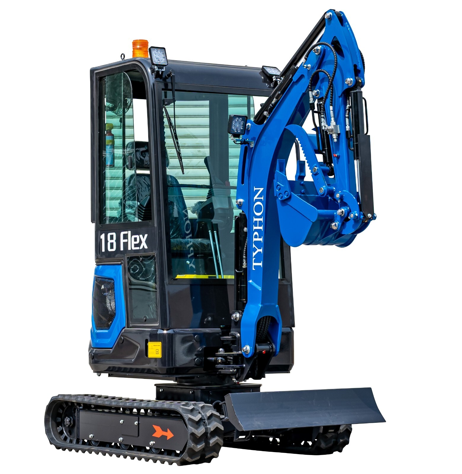 NEW 4,000 lbs TYPHON Diesel Mini Excavator with retractable tracks, swing boom