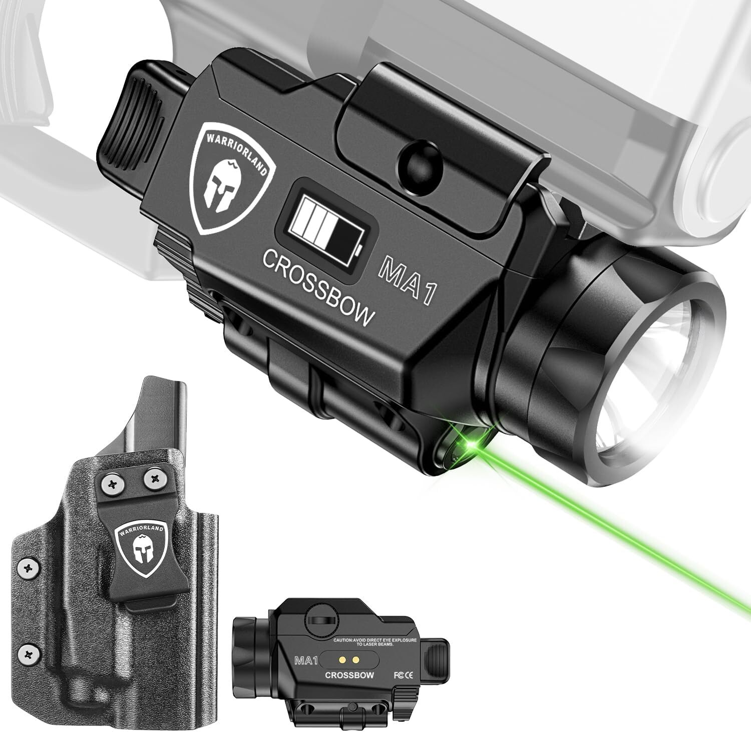 Universal Light Laser Combo wi P320Compact M18 Holster,Green Beam&Tactical Light