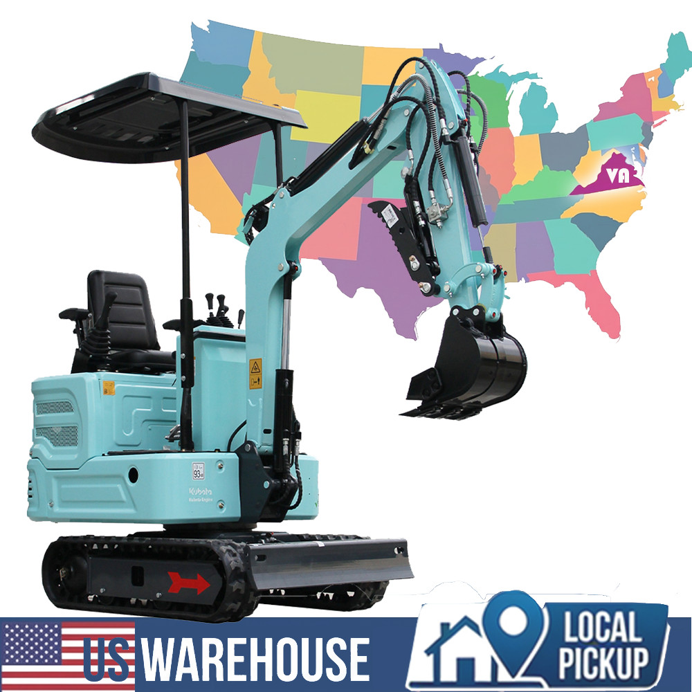 Mini Excavator 1.4Ton Kubota Diesel Engine Tracked Crawler Virginia Self-pick up