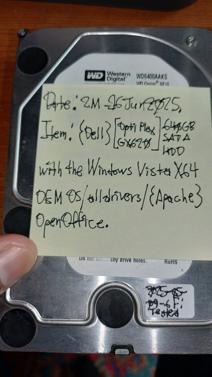{Dell} [OptiPlex GX620] 640GB SATA HDD with the Windows Vista X64 OEM OS