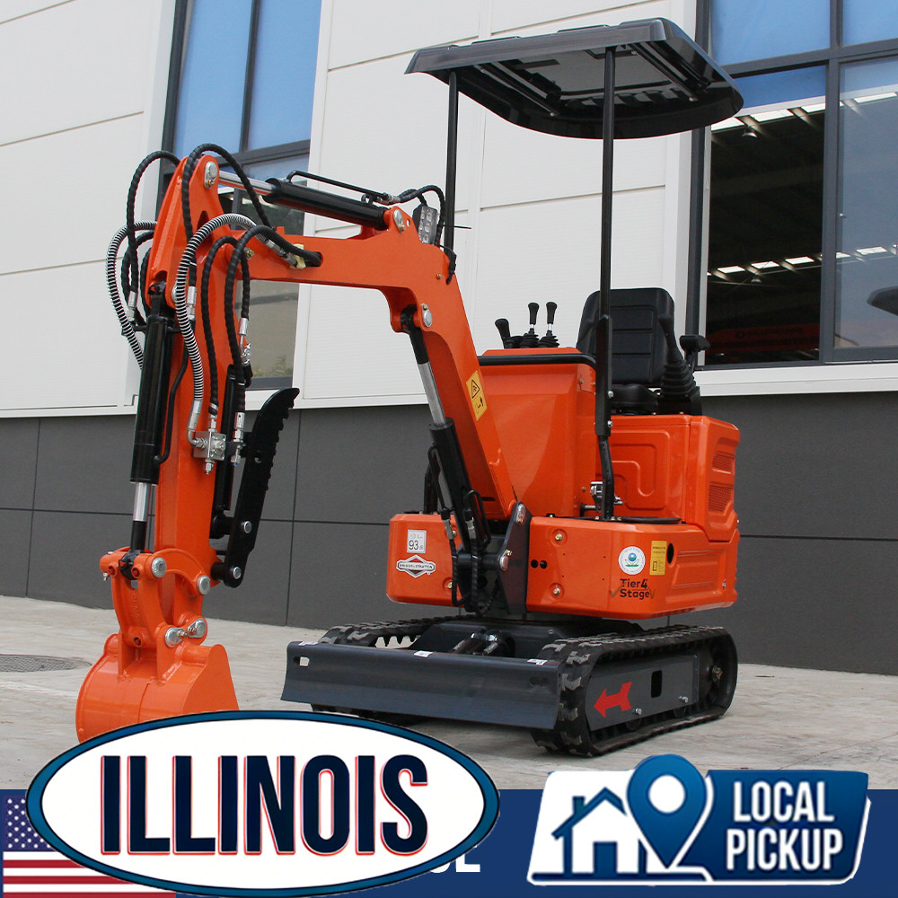 Illinois Spot Goods Self-pick up 1 Ton Mini Excavator 13.5HP B&S Engine Track