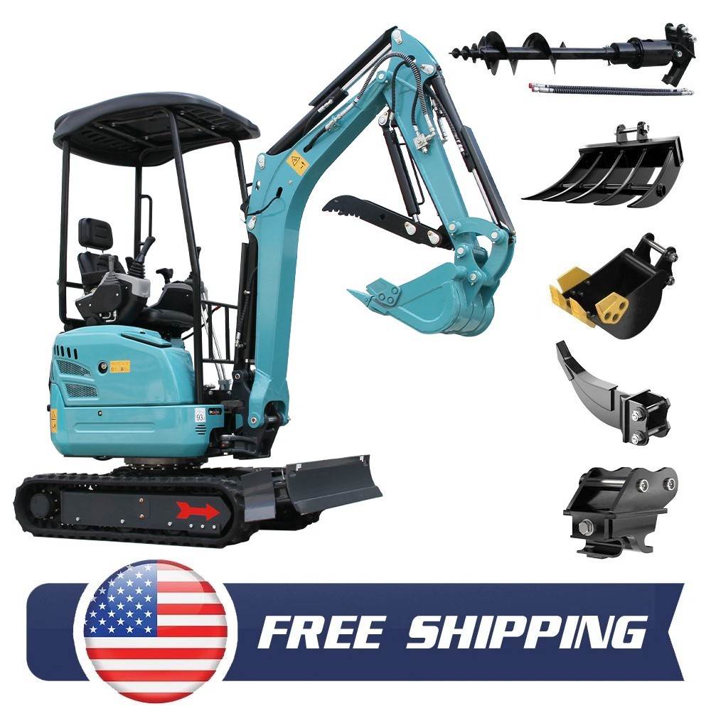 Free ship Mini Excavator Kubota Engine Telescopic side swing Tracked 2.5T Digger