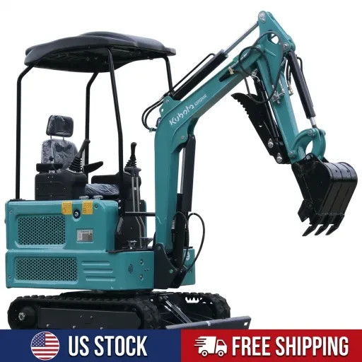 1.8TON Mini Excavator KUBOTA Engine 4000lbs Crawler Digger Diesel Twin-cylinder