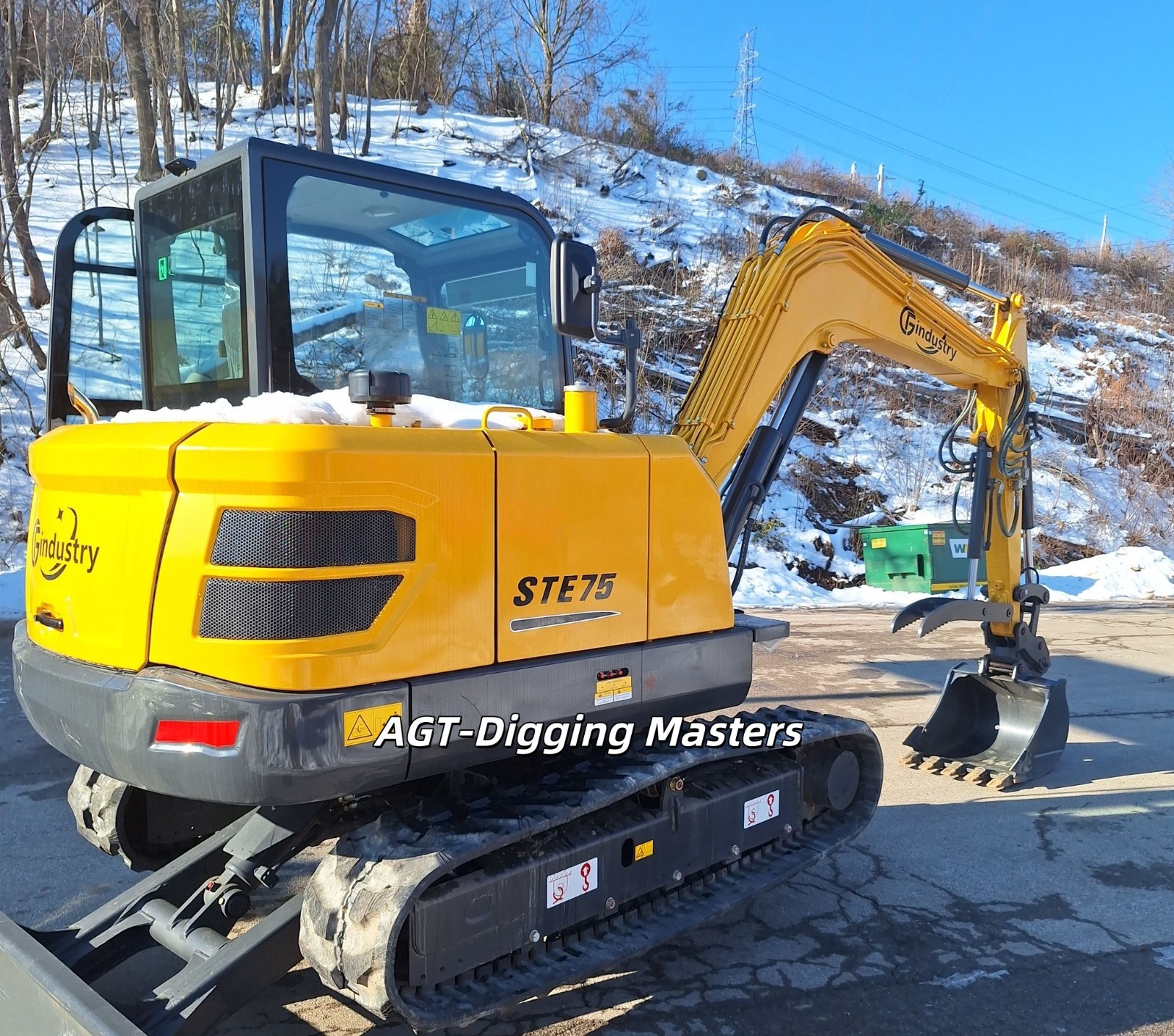 13227lbs 6 Ton SHANTUI STE75 Excavator Digger 48HP Kubota V2607T Engine 2 Speed