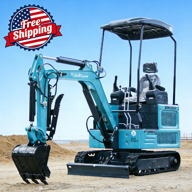 1.8 Ton Tracked Mini Excavator, Kubota Engine, Industrial Digger ,FREE SHIPPING