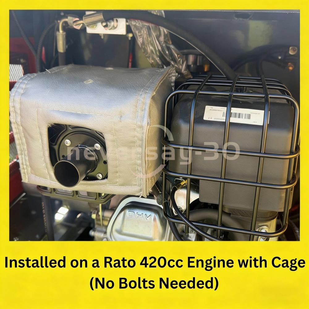 Muffler Blanket Fits Chinese Mini Excavator Skid Steer Rato 420cc Predator