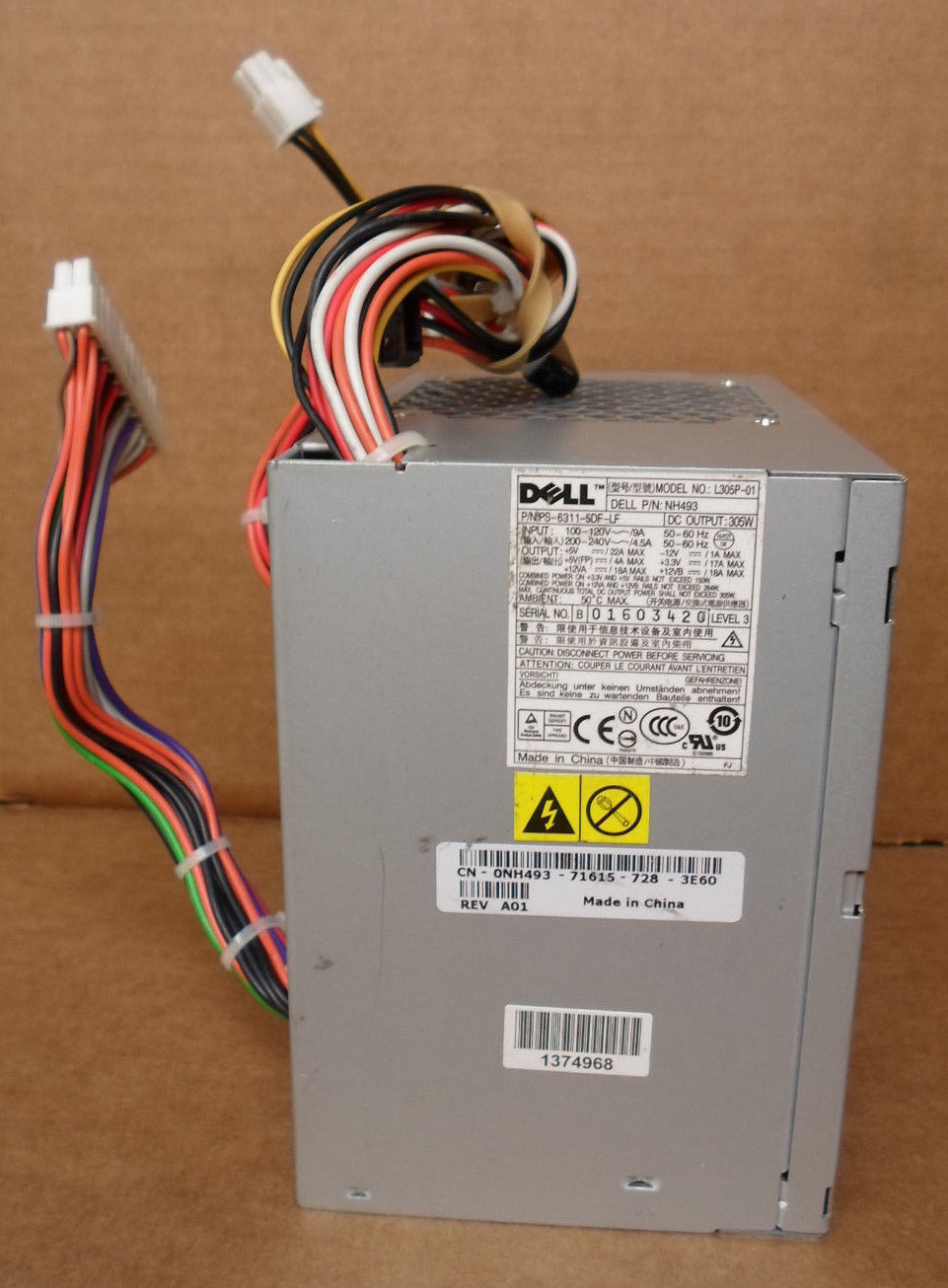 Dell Optiplex 745 760 755 740 Tower Power Supply L305P-01 thru 06 N305P-01-06