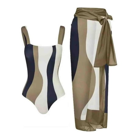 Sakmal Yellow Women Bathing Suits One Piece Tummy Control with Wrap 2 Piece Swimsuits Patchwork Swimwear