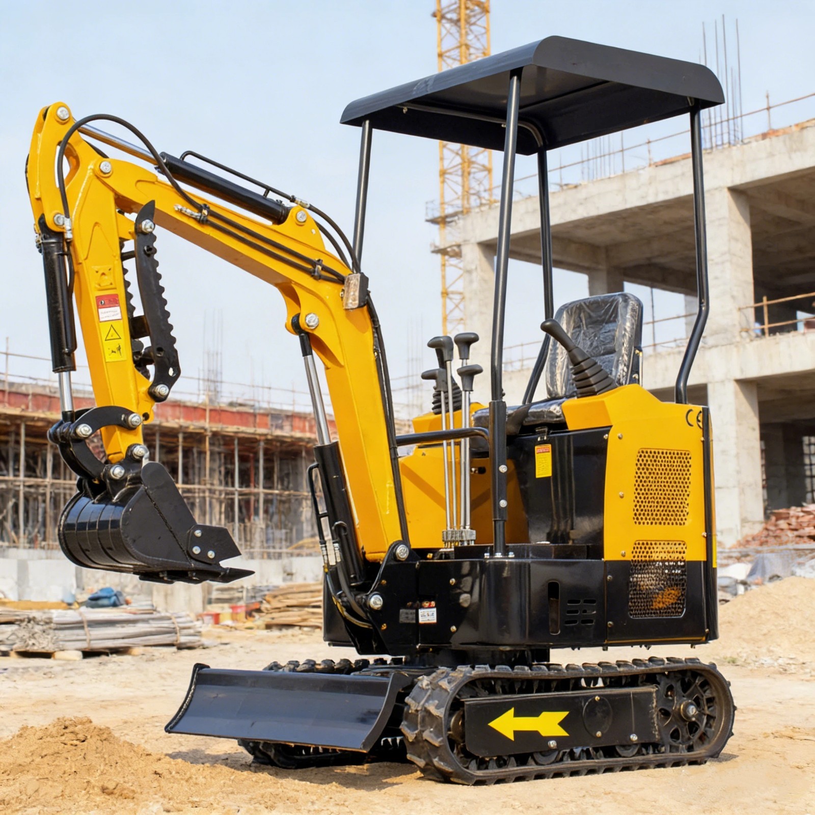 MMS 1.5ton 3300lbs MINI EXCAVATOR 13.5HP Small Tracked Crawler Digger EPA Engine