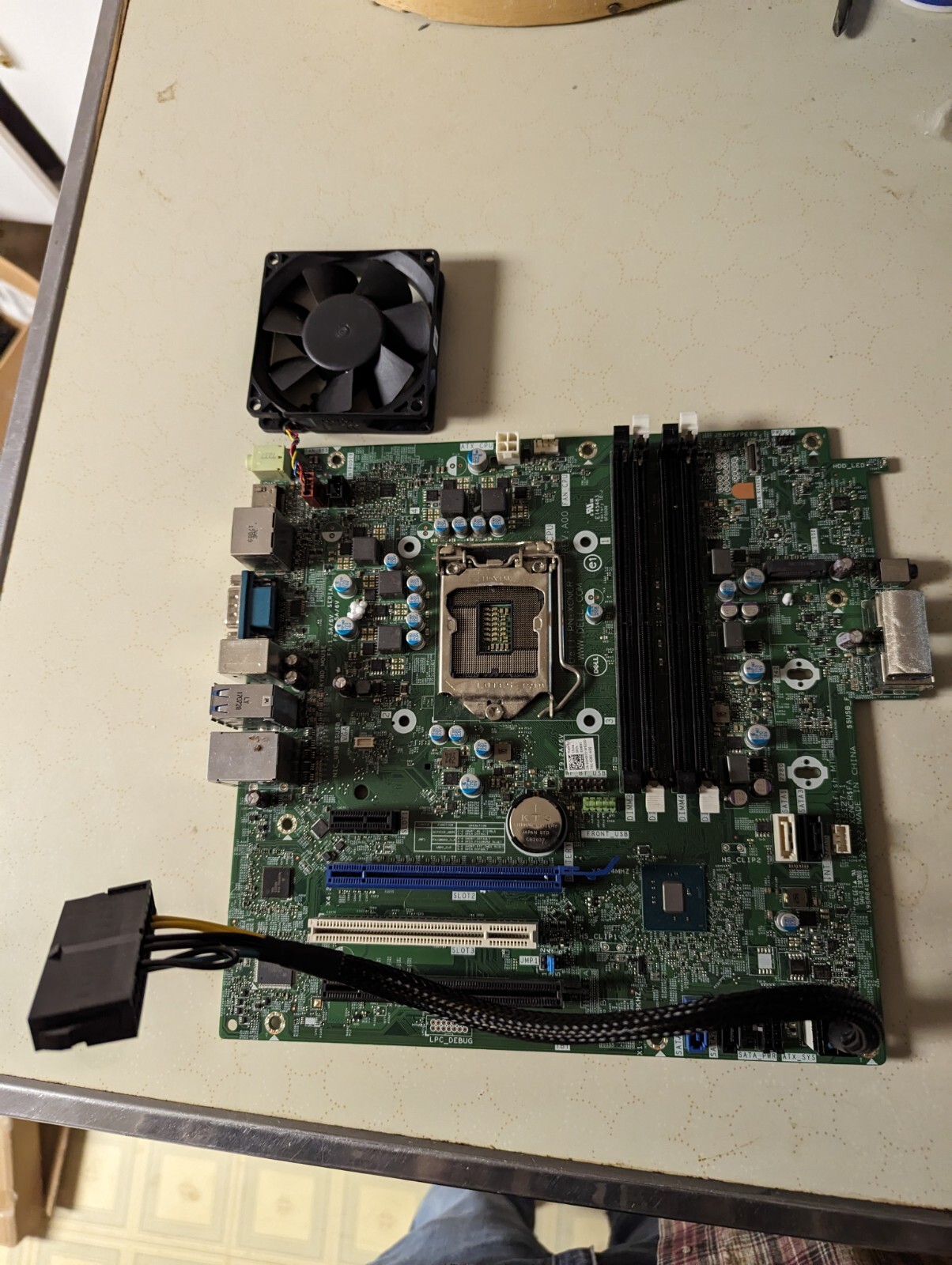 Dell Optiplex 7050 Motherboard 0XHGV1  w/ 24pin Power Supply Adapter & Rear Fan