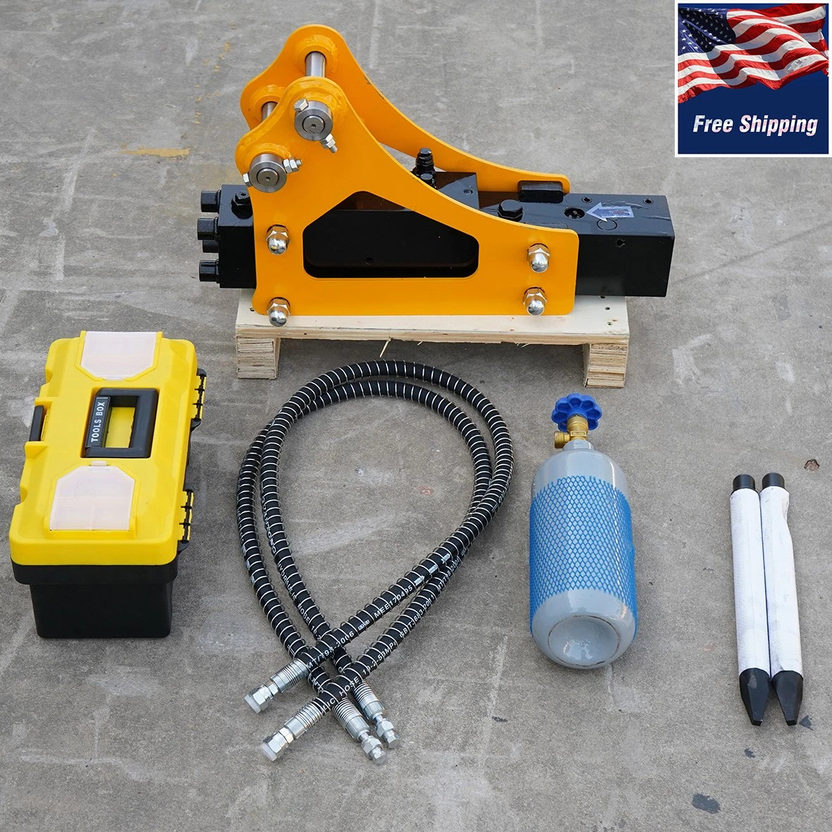 1-2 Ton Mini Excavator Attachment Hydraulic Concrete Hammer Breaker