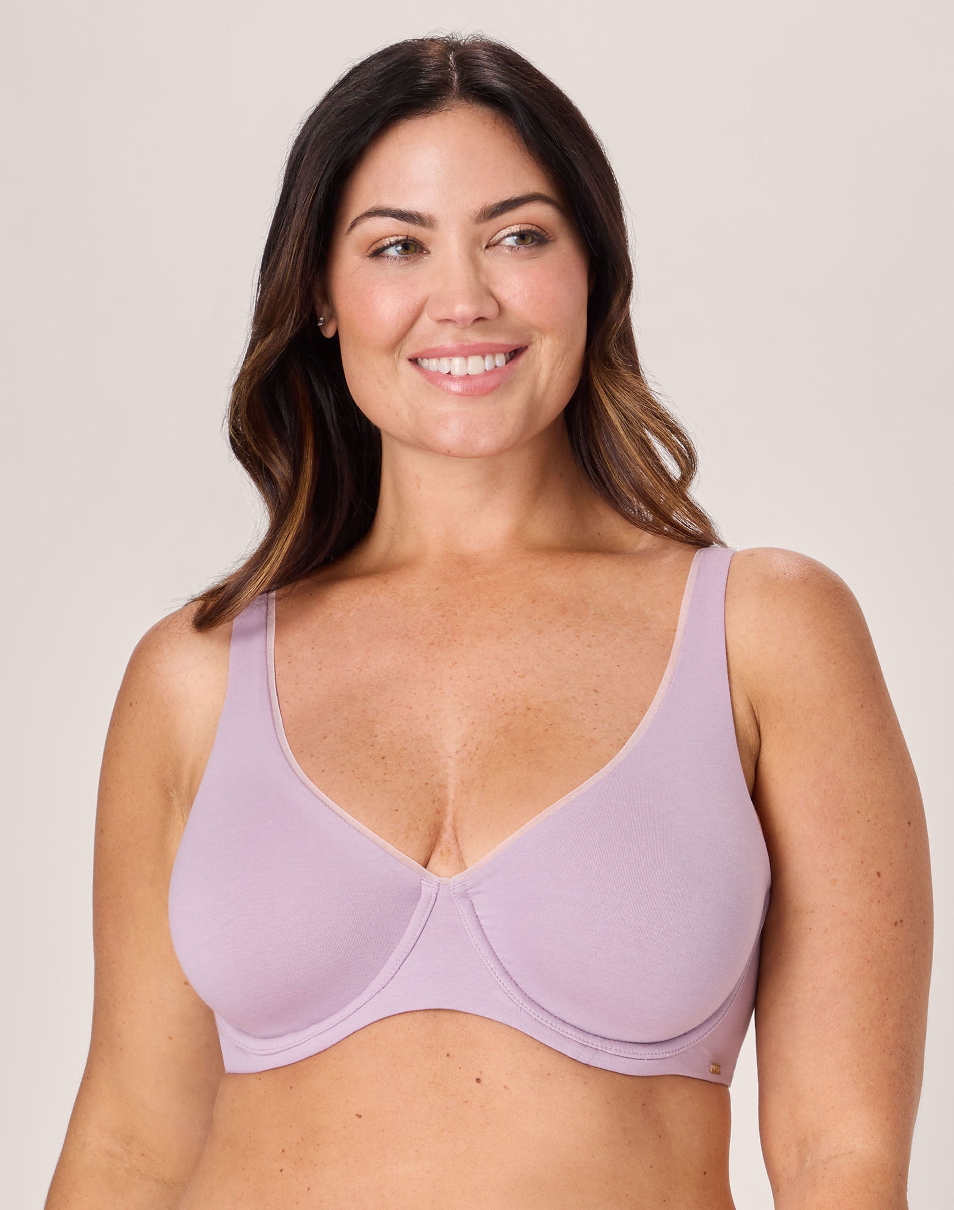Bali Cotton Collection 2-Ply Underwire Bra Purple Mauve 36DD Women’s