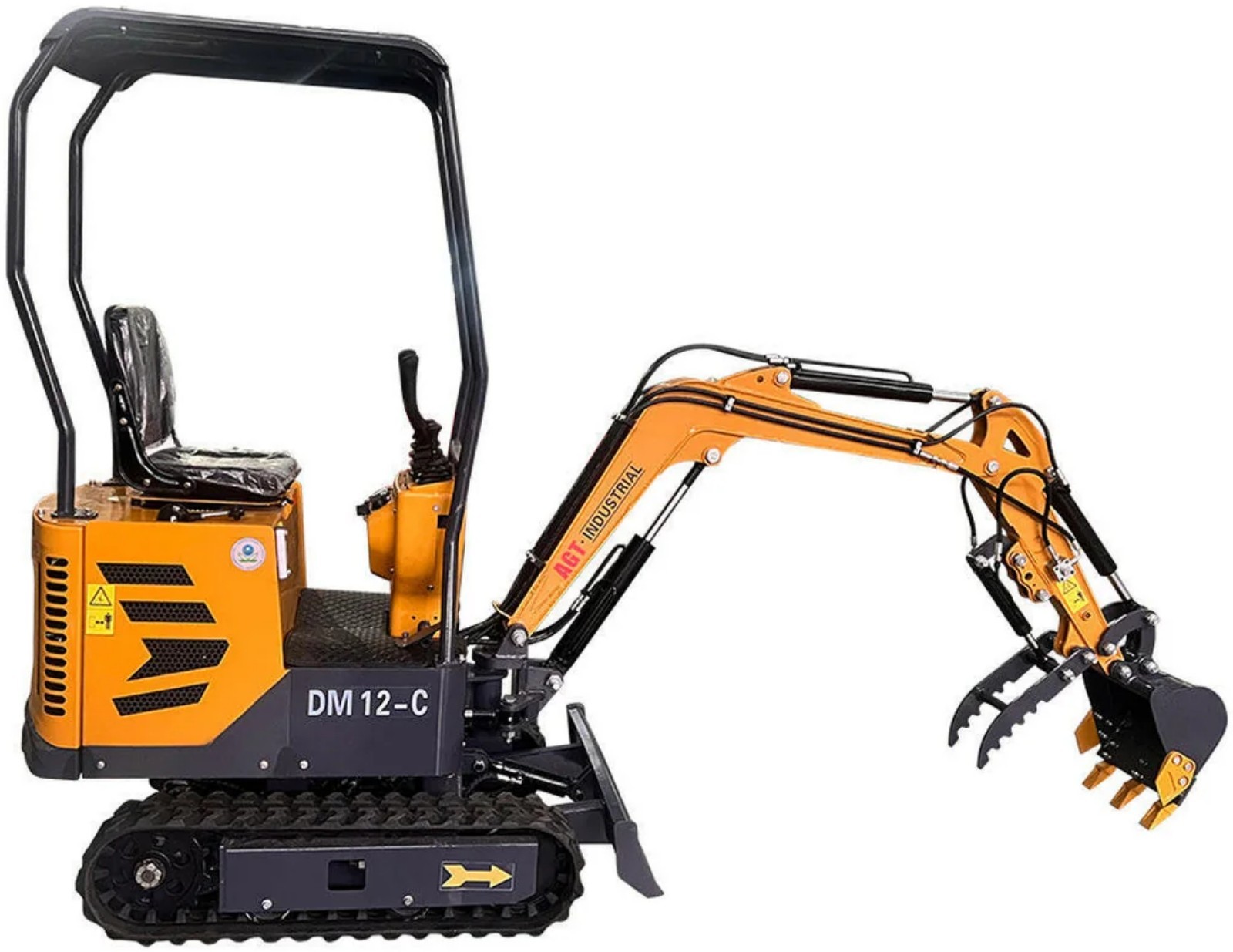 AGT DM12-C Mini Excavator 13.5HP B&S Engine Hydraulic Thumb Side Swing Boom NEW