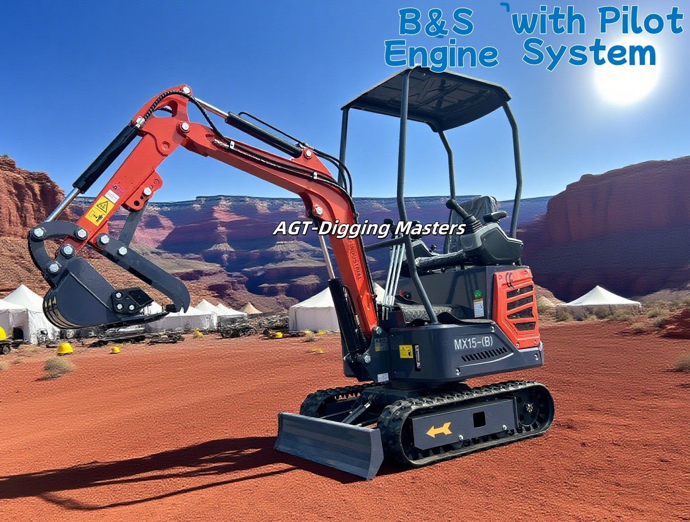 FREE SHIP 2025 AGT MINI 1 TON EXCAVATOR FOR SALE WITH B&S ENGINE PILOT SYSTEM