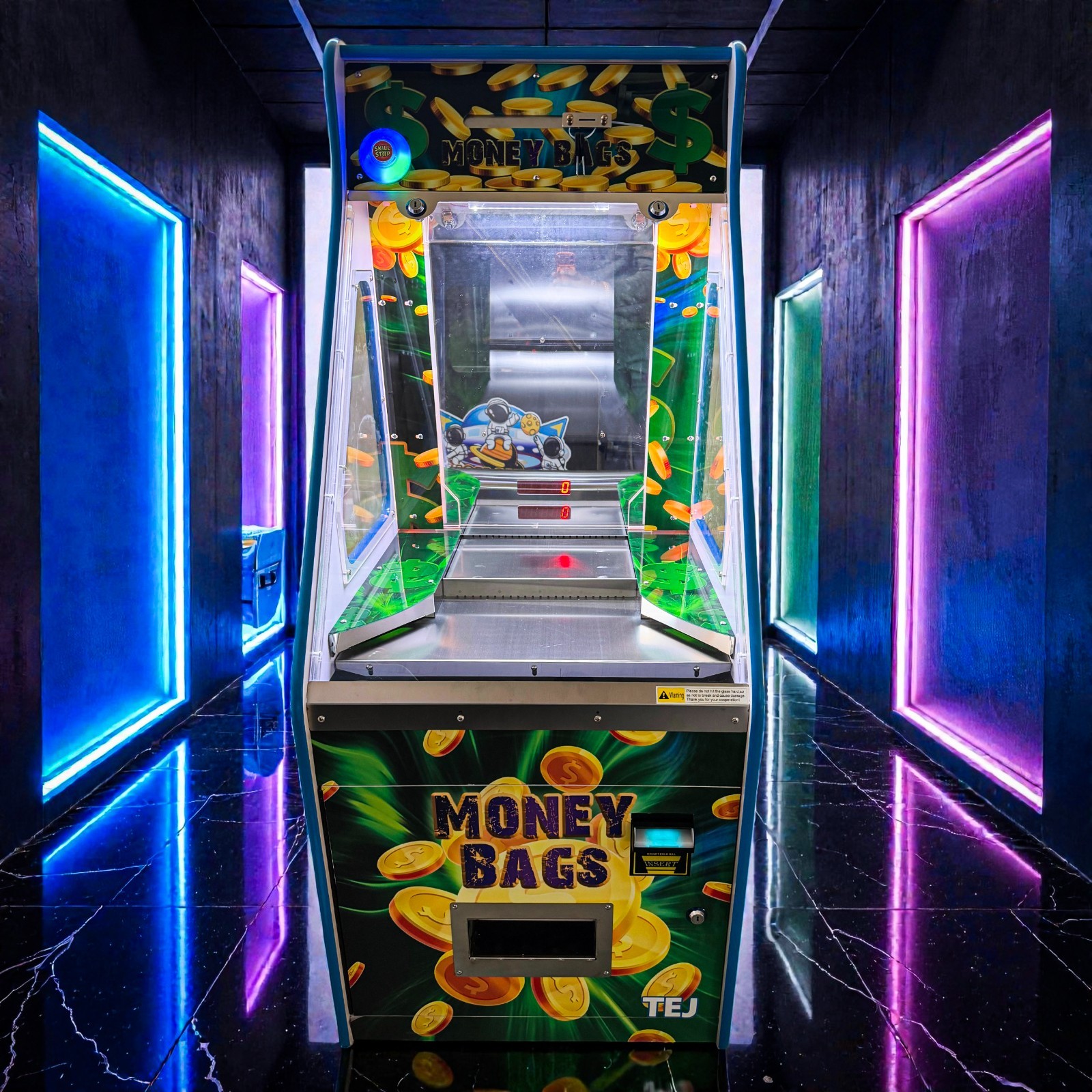 *BILL CHANGER* Coin Quarter Pusher Machine Trusted Seller* Money Bags