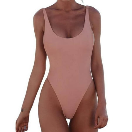 Leesechin 2024 Womens Bikinis Juniors One-piece Swimsuit with Micro Elastic Suspender and Open Back Bikini Swimsuit