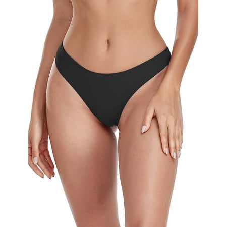 Ocean Blues Women’s Cheeky Brazilian Cut Bikini Bottom Seamless Low Rise Bathing Suit Swim Bottom