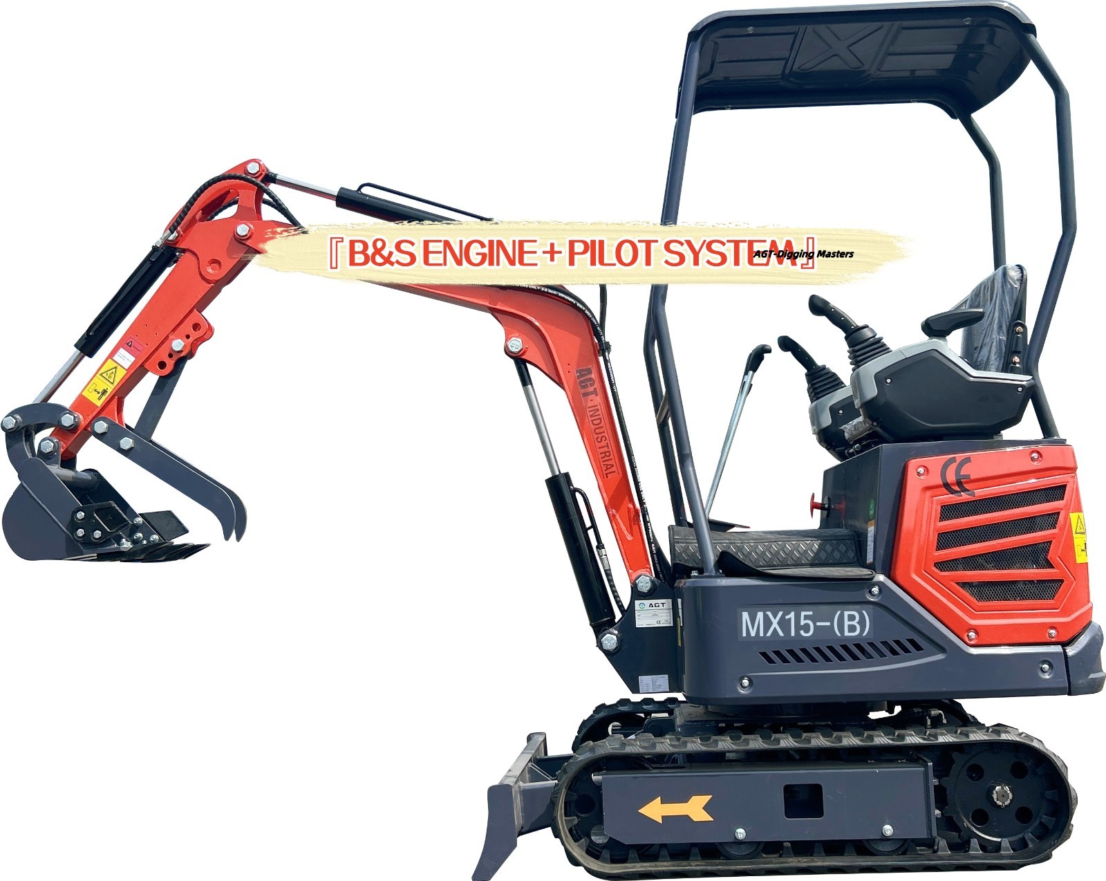 PILOT SYSTEM – AGT MX15-B 1 Ton Mini Excavators for Sale with B&S XR2100 Engine