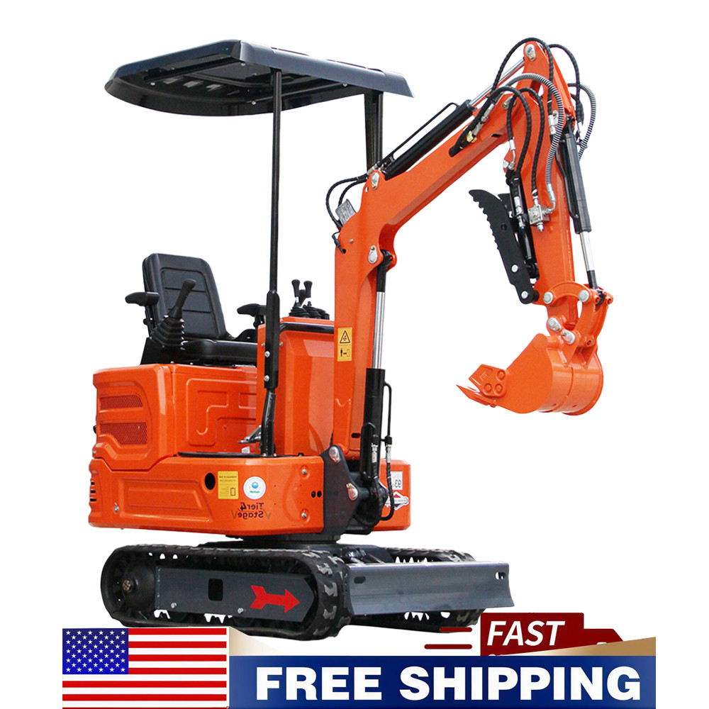 NEW 1 Ton Mini Excavator 13.5HP B&S Engine Track Digger USA STOCK FREE SHIPPING