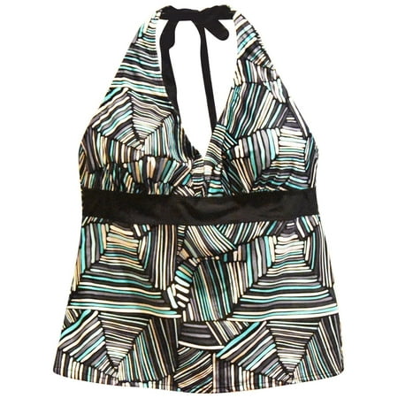 Heat Women’s Plus Size Halter Tankini Swimsuit Top