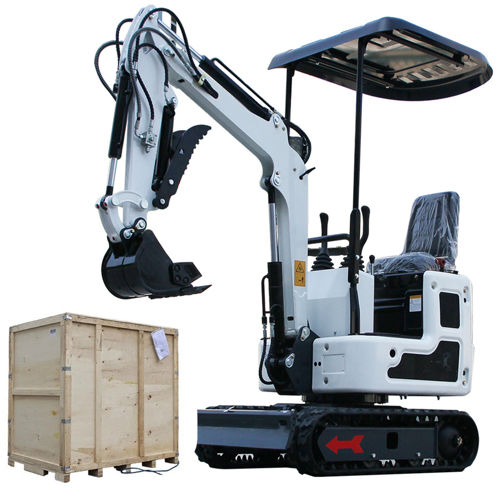 1Ton Mini Excavator Gas B&S EPA Engine 13.5HP USA Free Wooden Crate Package New