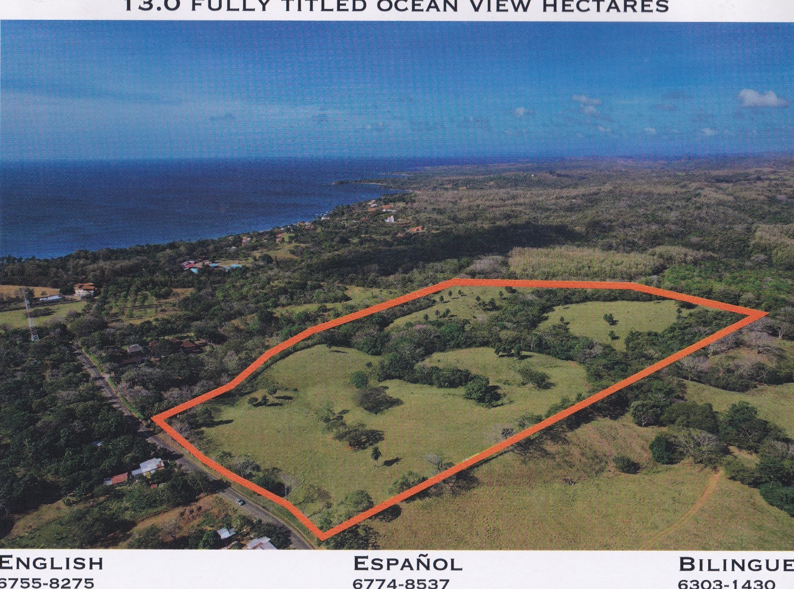 Panama Los Destiladeros Pedasi 13.0 Fully Titled Pacific Ocean View Hectares