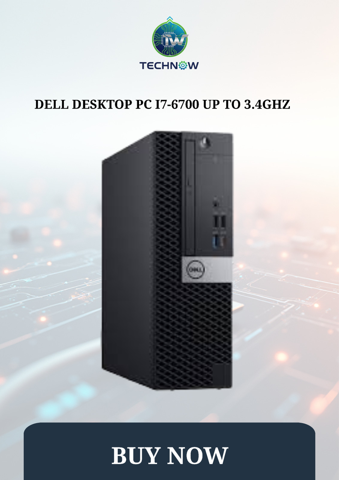 Dell Desktop PC i7-6700 Up to 3.4GHz 16GB RAM 512GB M.2 NVME SSD Win11 Pro Wi-Fi