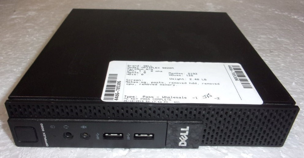 Dell OptiPlex 9020M D09U MICRO Computer Barebones SEE NOTES