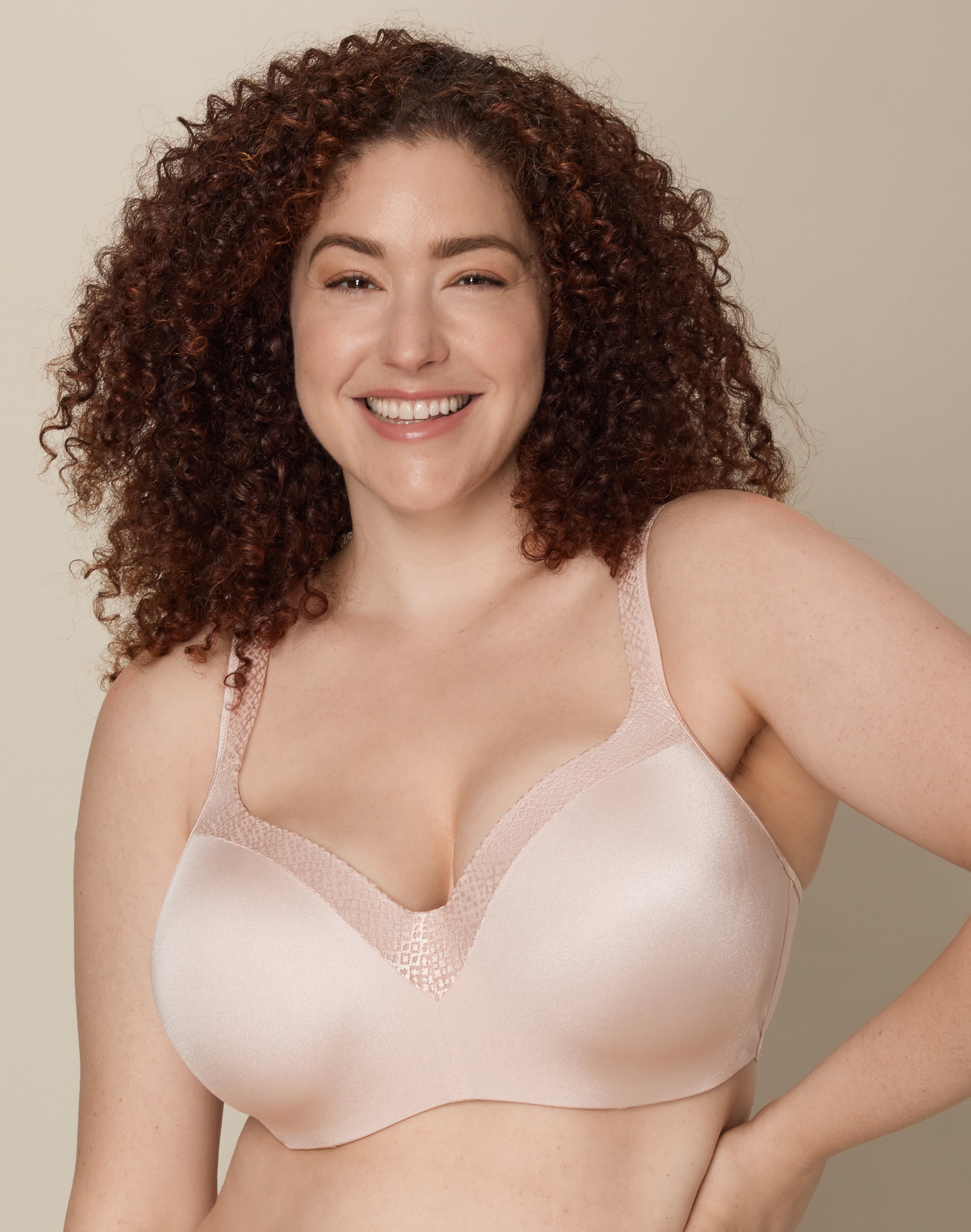 Playtex Secrets Underwire Smoothing Balconette T-Shirt Bra Sandshell 42DD Women’s