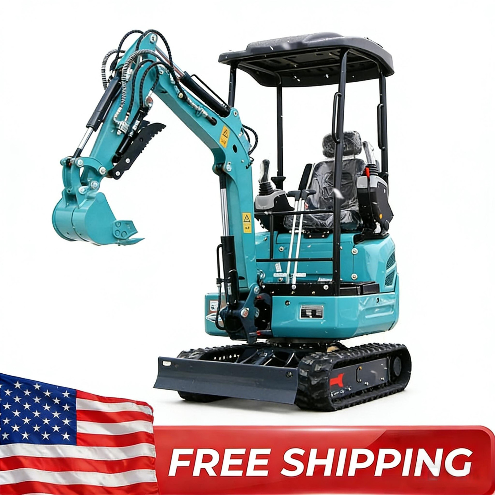 4000lbs Mini Excavator Kubota D902 Diesel Pilot Control Side Swing Tracked