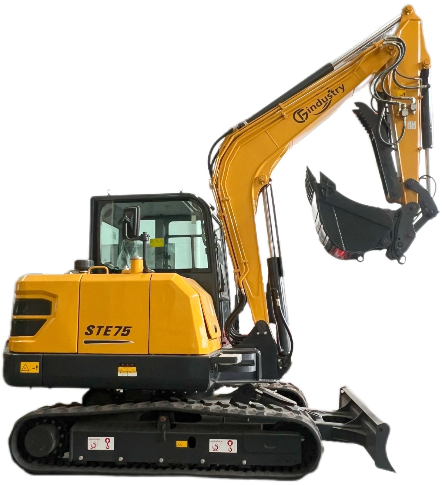 SHANTUI 35Kw STE75 6 Ton Mini Excavator Kubota Engine Smooth Pilot Control