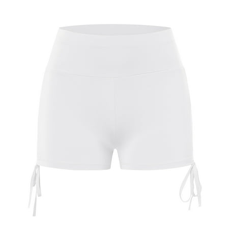B91xZ Women’s Swim Shorts High Waisted Bathing Suit Bottoms Swimsuit Boy Shorts Swimwear Bikini Board Shorts,White XL