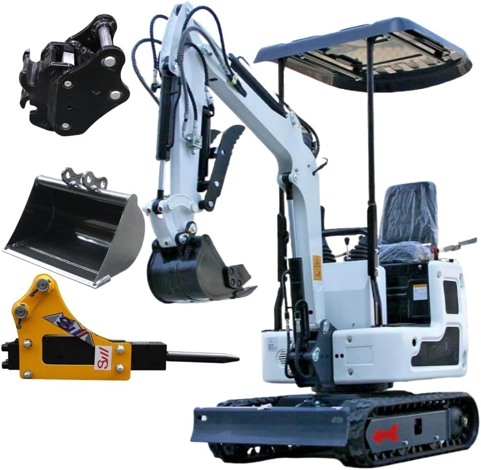 FREE SHIPPING 1.2 Ton Mini Excavator 13.5HP Gasoline Powered Compact Digger EPA