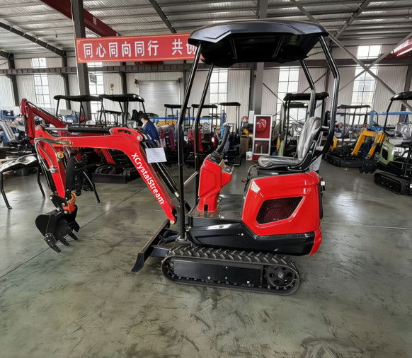 Mini Excavator 1.2 Ton Digger 13.5hp Gas Tracked Crawler B&S EPA Engine