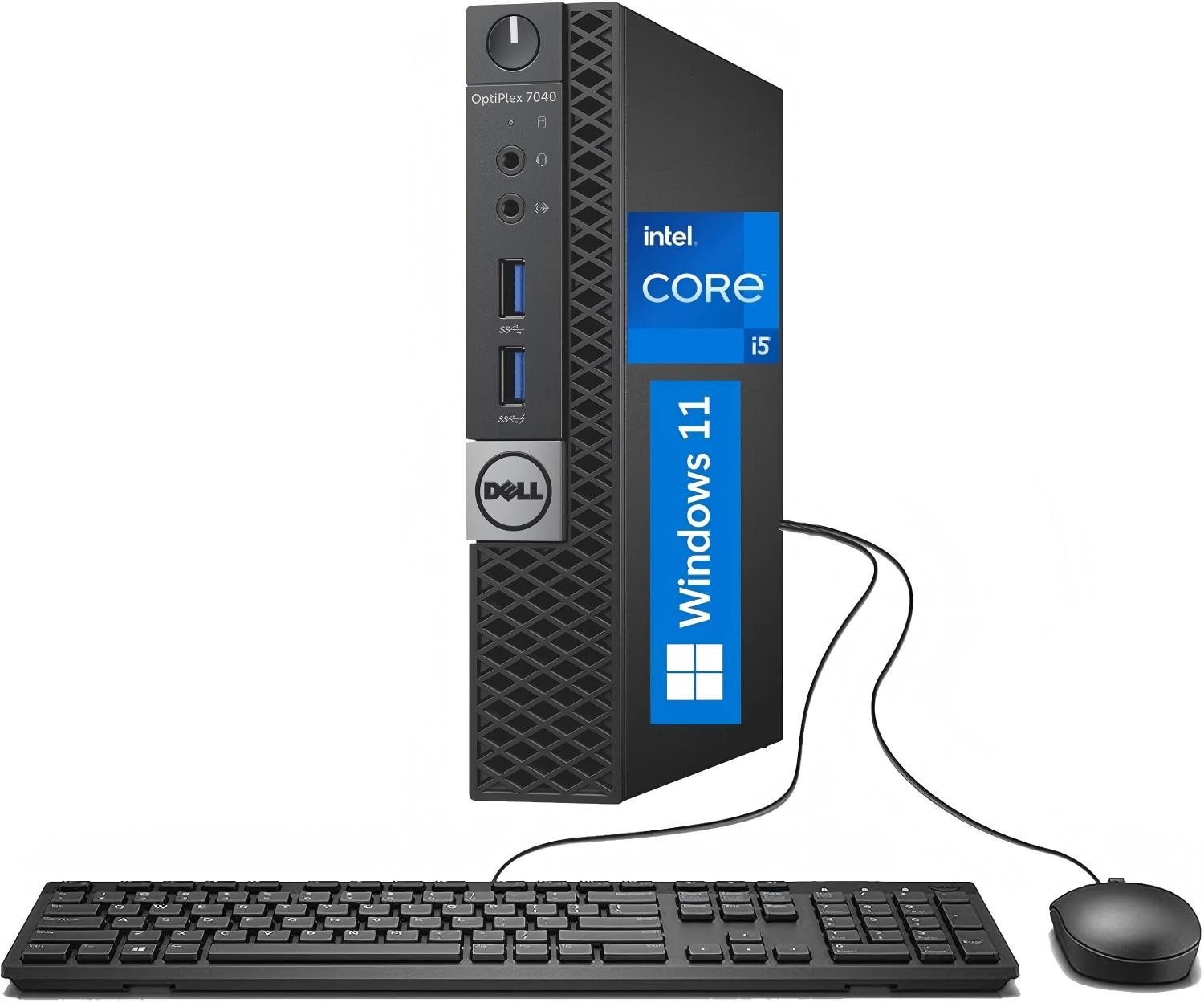 Dell OptiPlex 7040 Micro i5-6500T 8GB 256GB SSD Win11 Pro Mini PC Office Fast