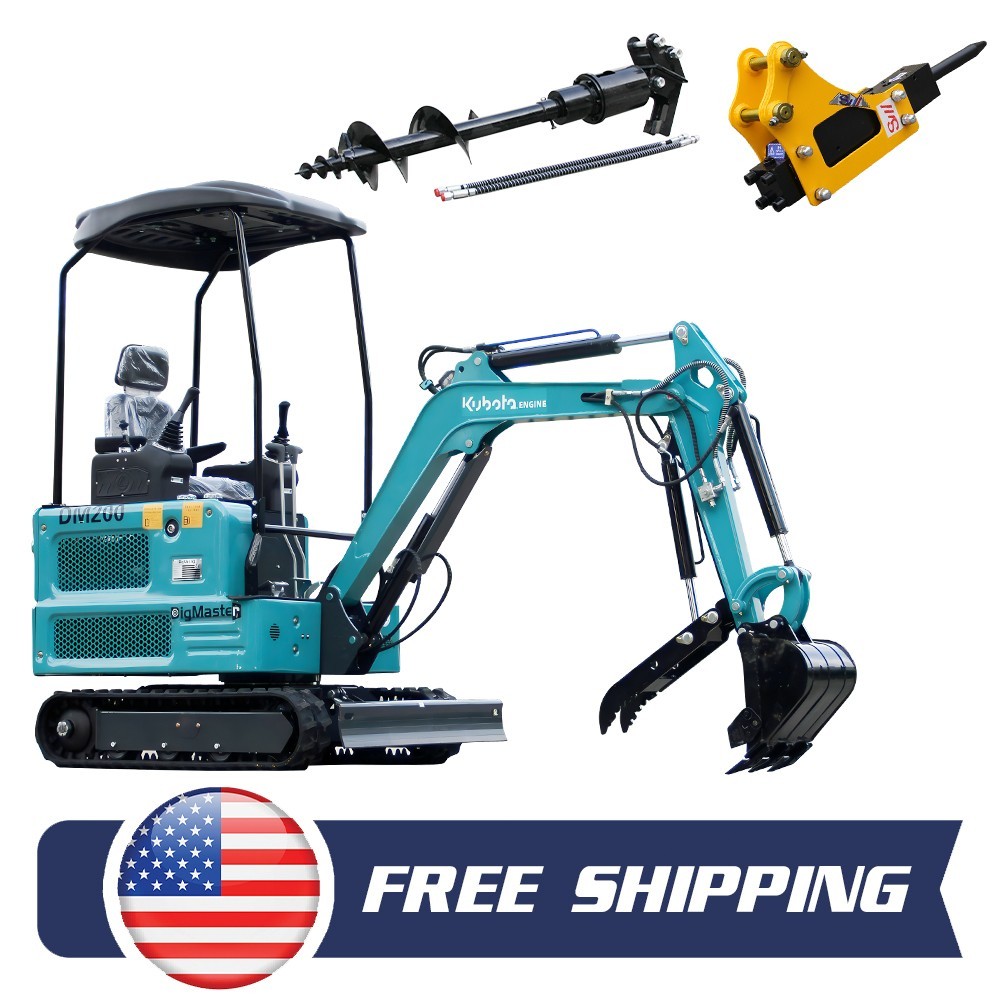 1.8 Ton Mini Excavator  Digger 4000Ibs  KUBOTA  Diesel Crawler mini digger