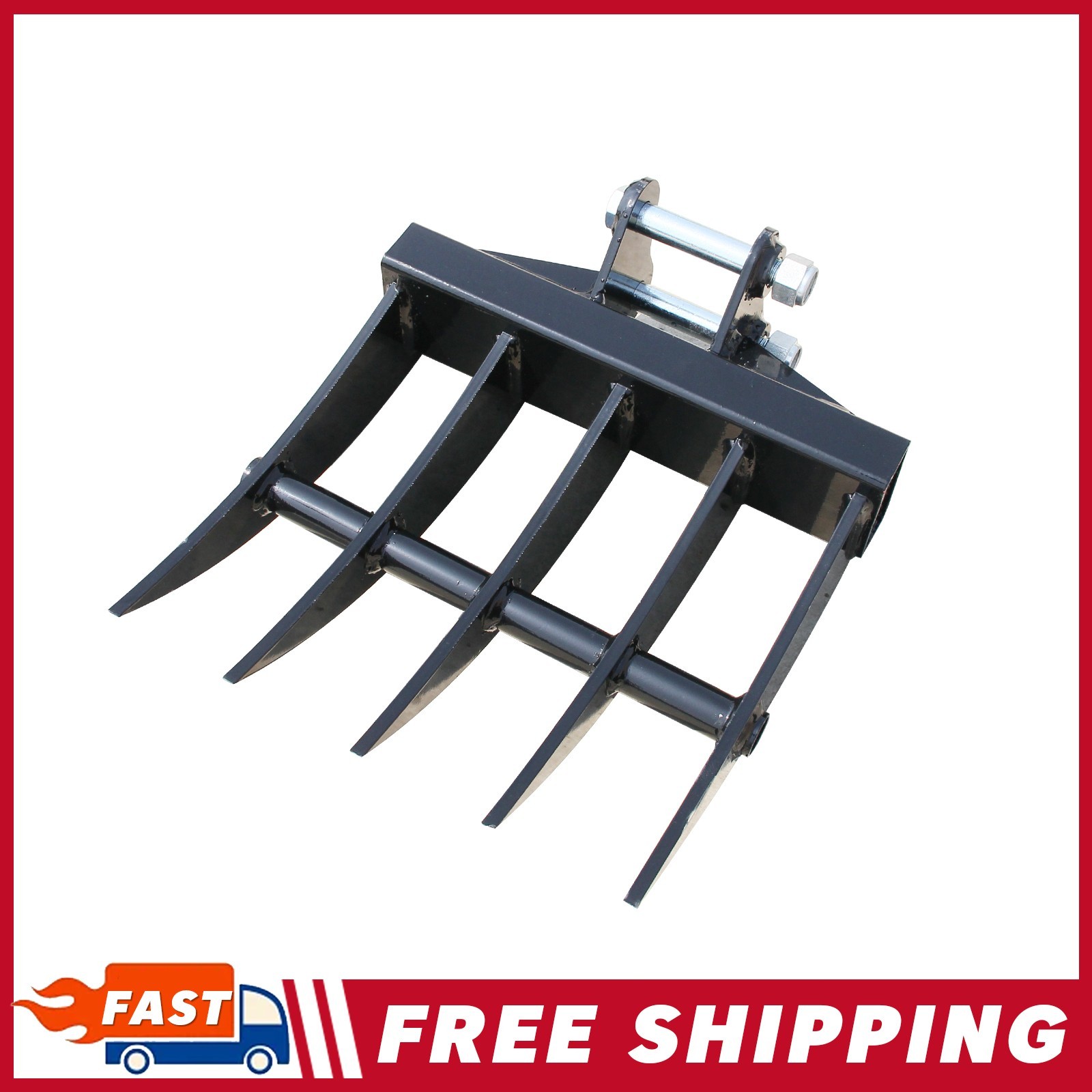 Mini Excavator 400mm Rake Attachment 5-tooth for 1-3 t Digger 2025 New For Sale