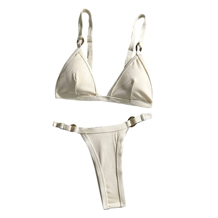 Enjoytime Bikini Sets for Women Halter Triangle String Swimsuit Tie Side 2 Piece Bathing Suit