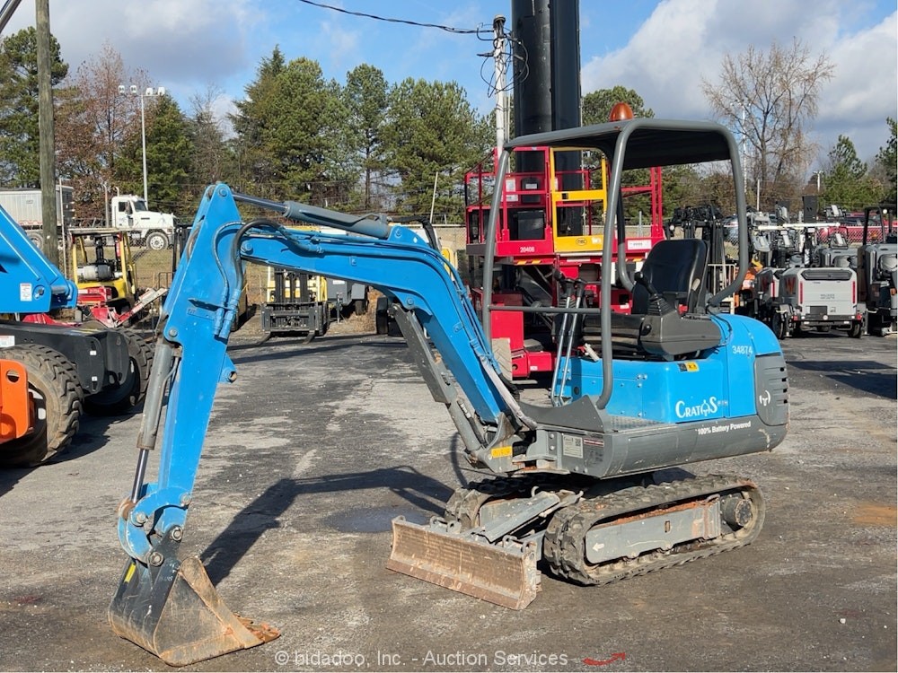 2022 Cratos CMX18 Electric Mini Excavator Backhoe Blade Aux Hyd 48V bidadoo