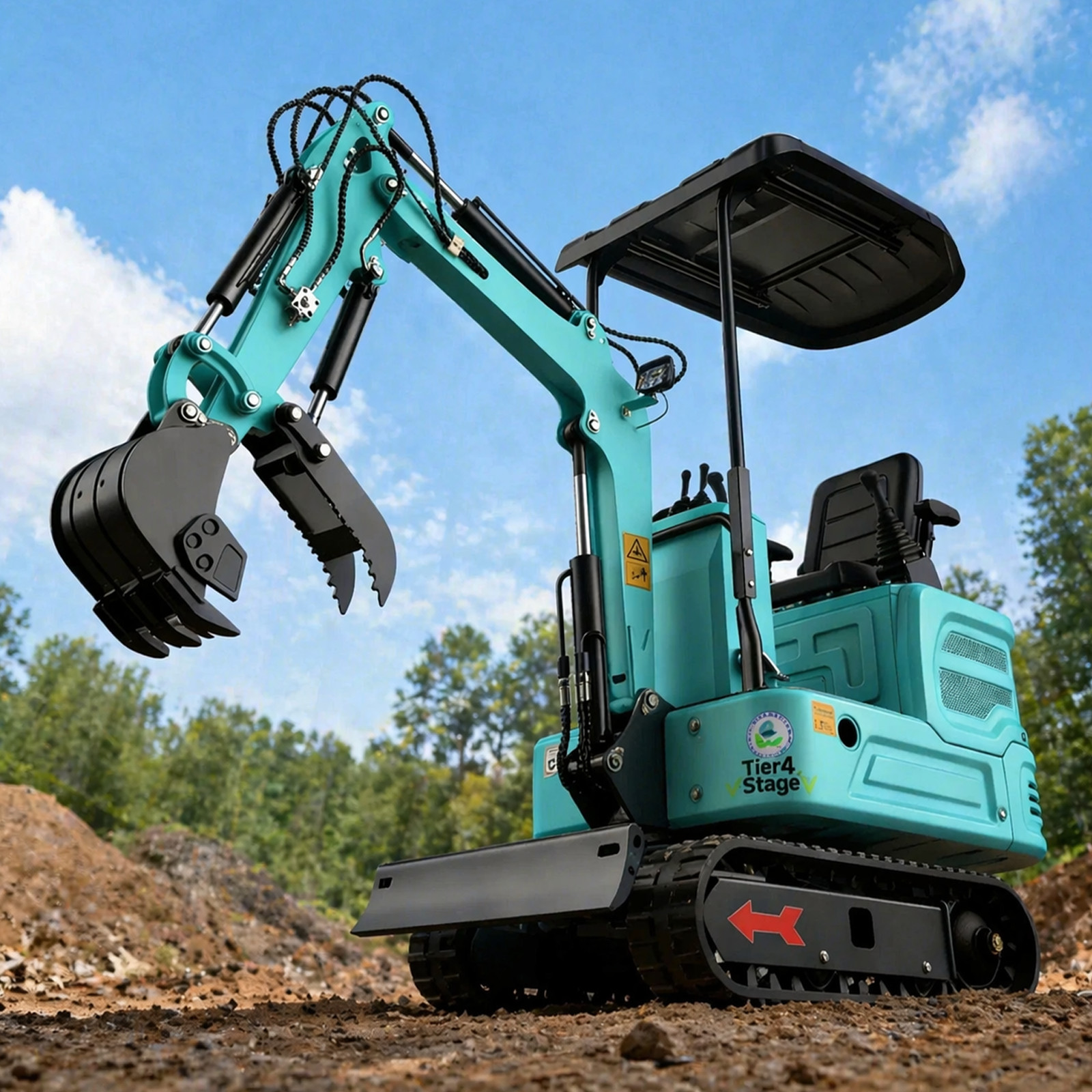 1.4 Ton Mini Excavator Pilot Control System Kubota Diesel Engine Crawler Digger