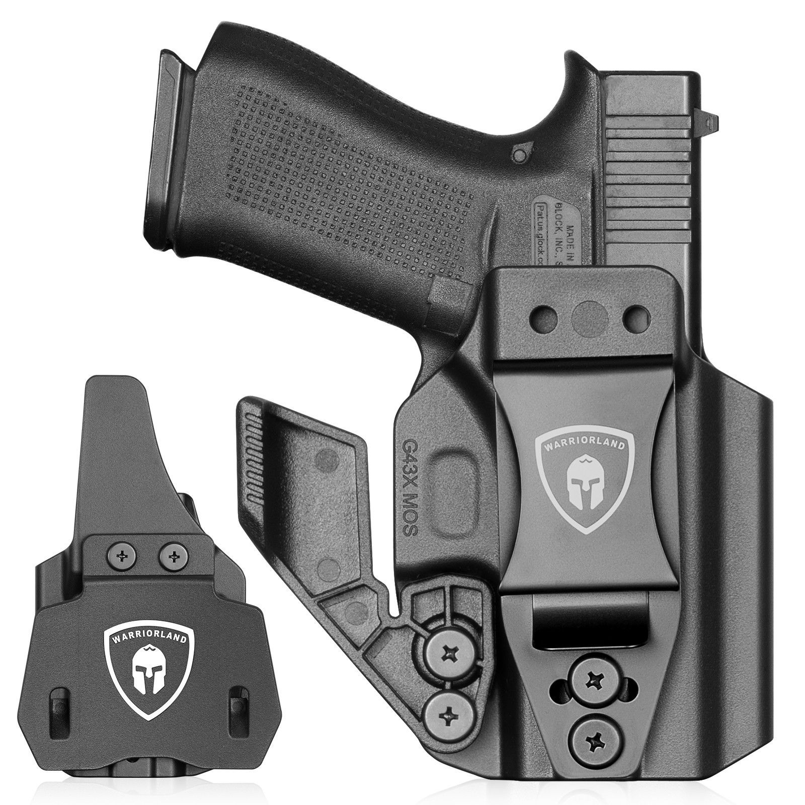 IWB&OWB G43X Holster,For Glock 43/43X/43X MOS(No Light/Laser),Optics Ready, RH