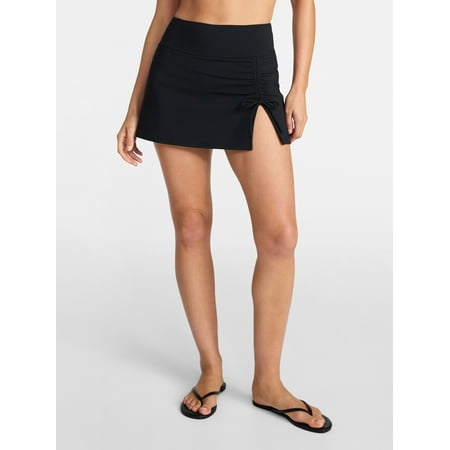 Time and Tru Women’s and Women’s Plus Size Ribbed Swim Skirt, Sizes XS-3X