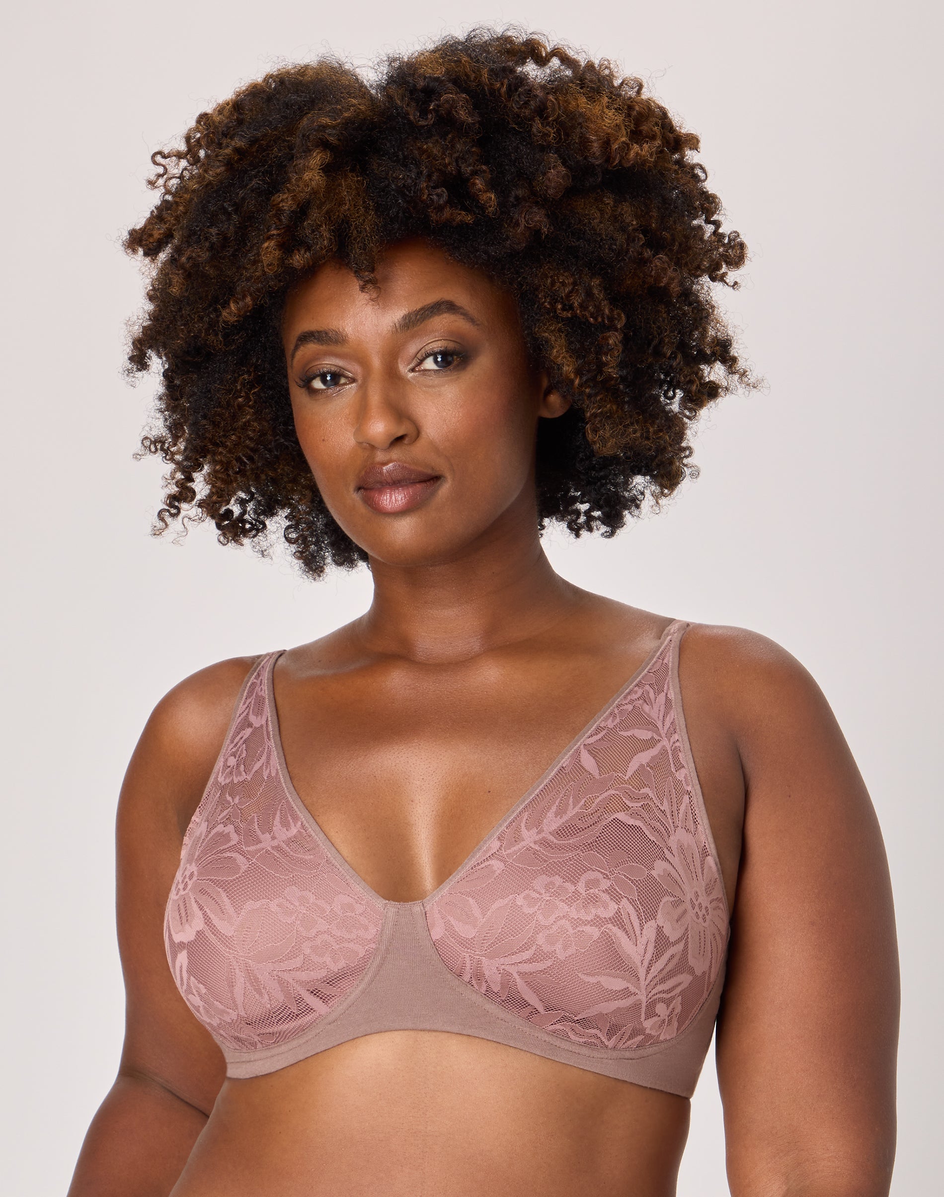 Bali Breathe Cotton Modal Wireless T-Shirt Bra Mocha Velvet L Women’s