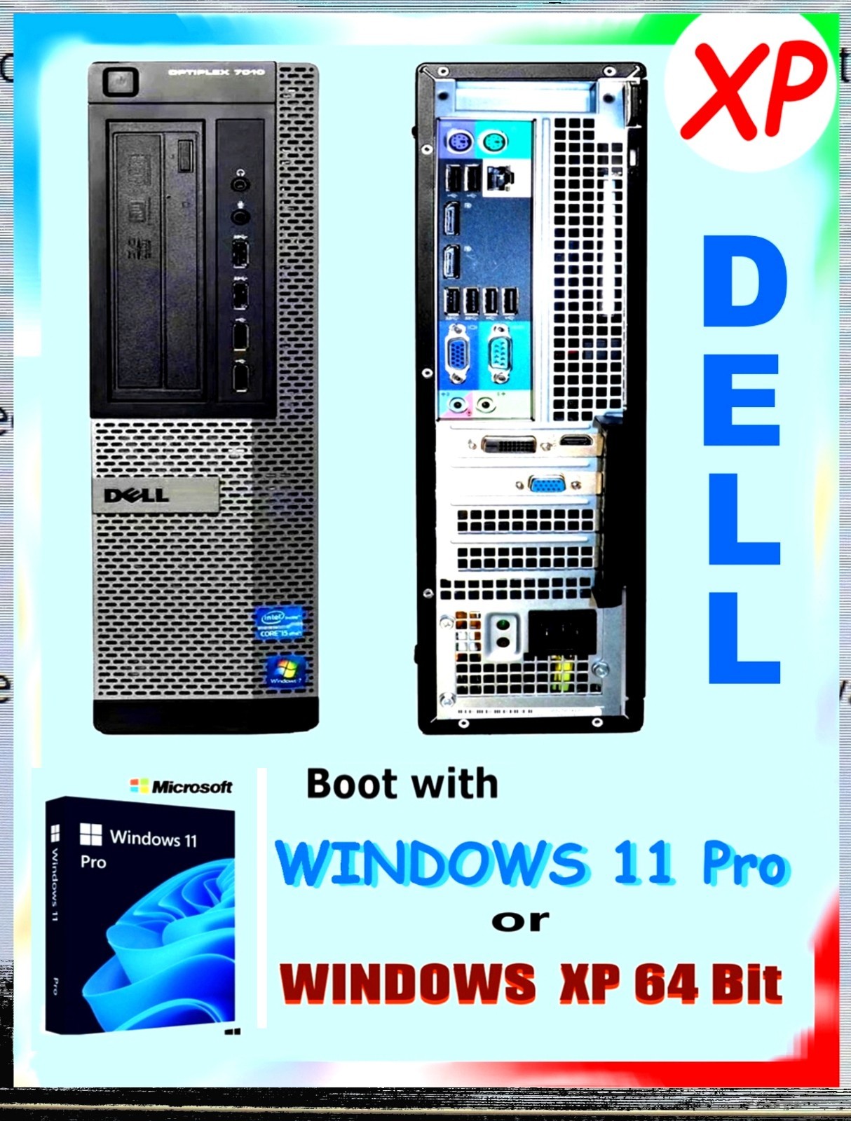 Dual Boot Windows 11 or XP 64✔️3TB SSD/HDD✔️QUADRO K620✔️i5 CPU ✔️ 16GB Memory