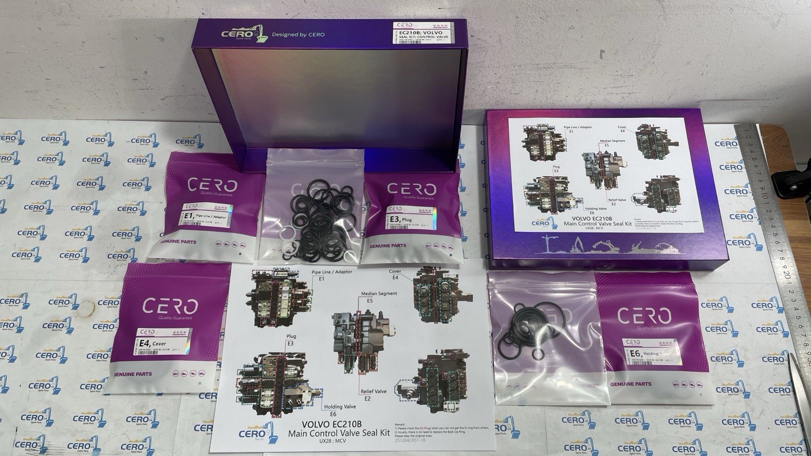 VOLVO EC210B UX28 UX28-86 VOE14532821 14532821 MAIN CONTROL VALVE SEAL KIT