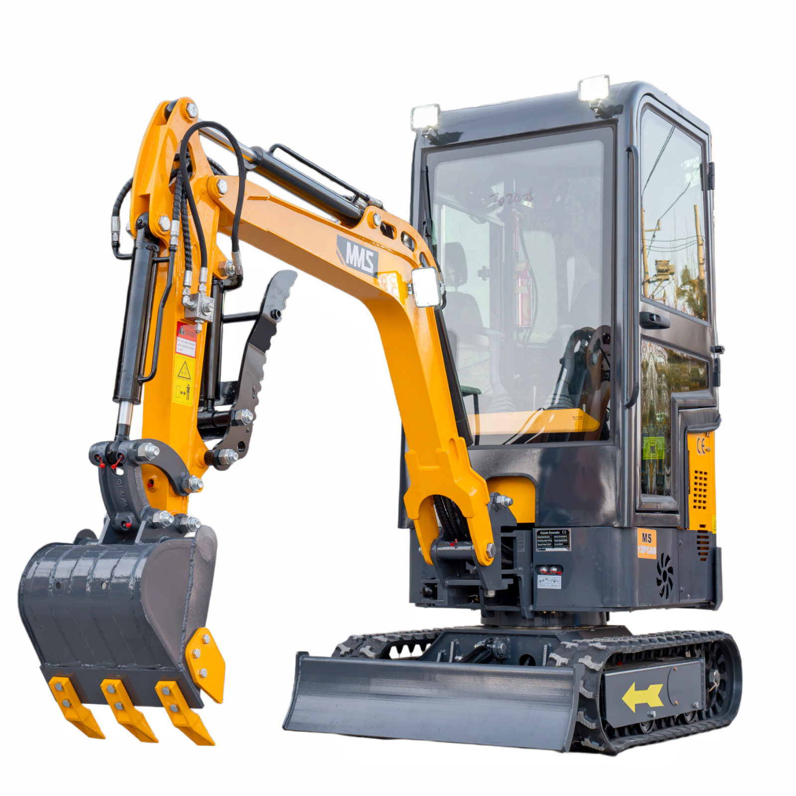 MMS Mini Excavator 13.5hp 1.4Ton Gas B&S EPA Engine With Swing Boom