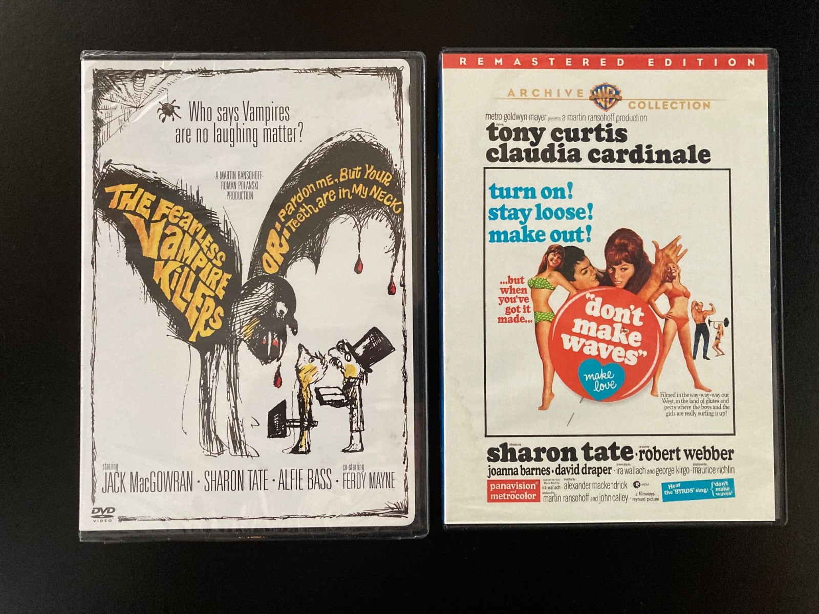 SHARON TATE DVD LOT OF 2 FEARLESS VAMPIRE/DON’T MAKE WAVES NEW/LIKE NEW