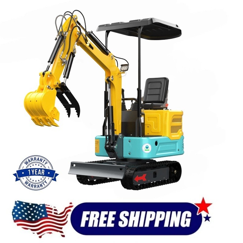 1 Ton Mini Excavator Rato Engine EPA Certified Hydraulic System Full Rotation