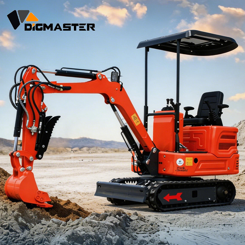 1 Ton Mini Excavator 13.5HP B&S Gas Engine Crawler Digger with Hydraulic Thumb